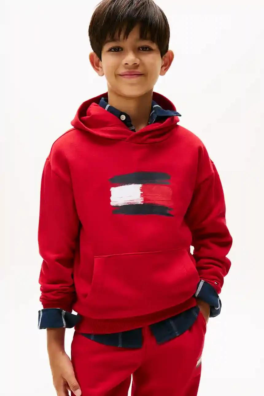 Felpa con cappuccio e bandiera iconica KB0KB10112J XLD TOMMY HILFIGER 