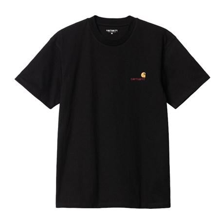 S/S American Script T-Shirt nera I029956 89XX CARHARTT WIP 