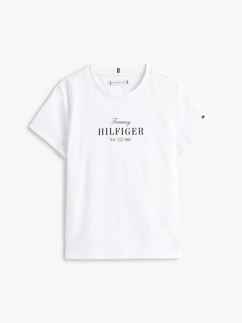 T-shirt con logo glitter KG0KG08524J YBR TOMMY HILFIGER 