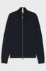 Cardigan in cotone e lana vergine con zip