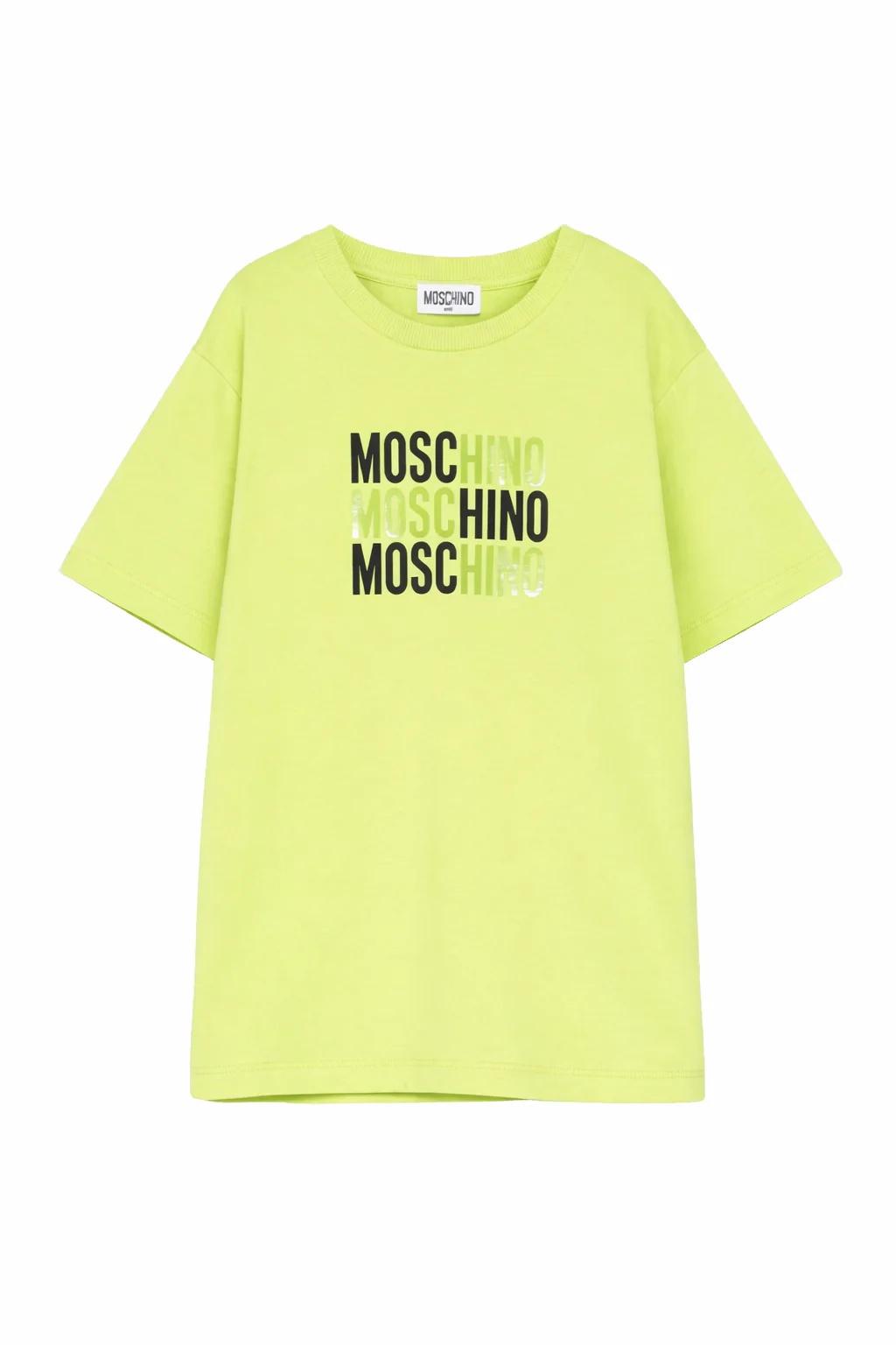 T-shirt con stampa logo H5M05GLAA23 30355 MOSCHINO KID 