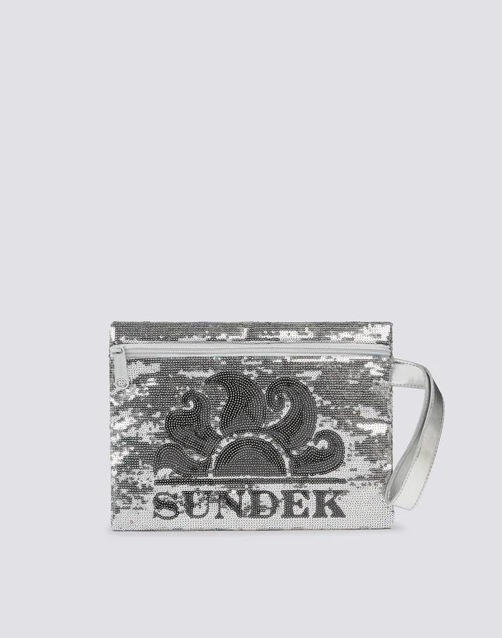Cher pochette con paillettes argento AW912ABPA400 02001 SUNDEK 