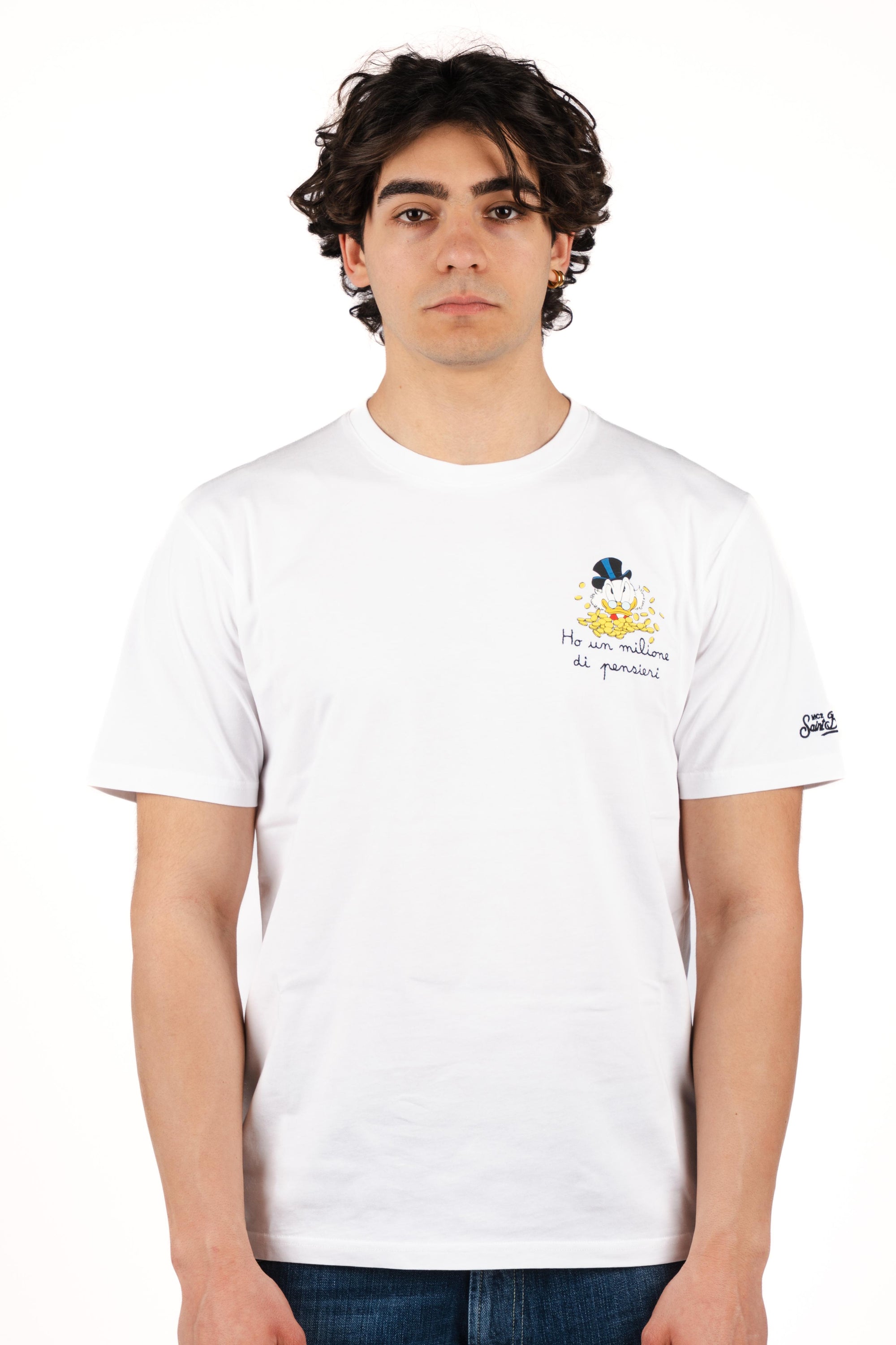 T-shirt Portofino ricamo Ho un milione di pensieri POT0001 04206L MC2 SAINT BARTH 