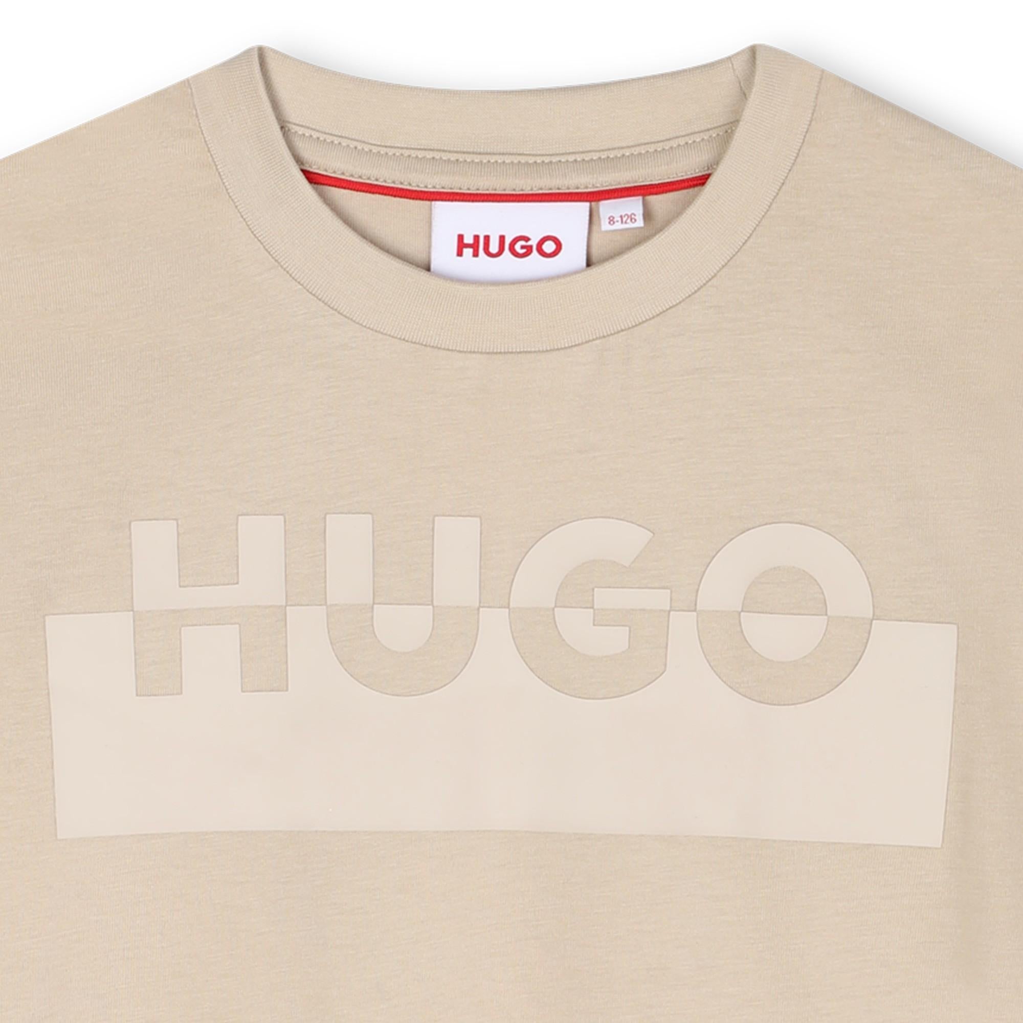 Maglia a maniche corte in cotone con taschino G00441 249A HUGO 