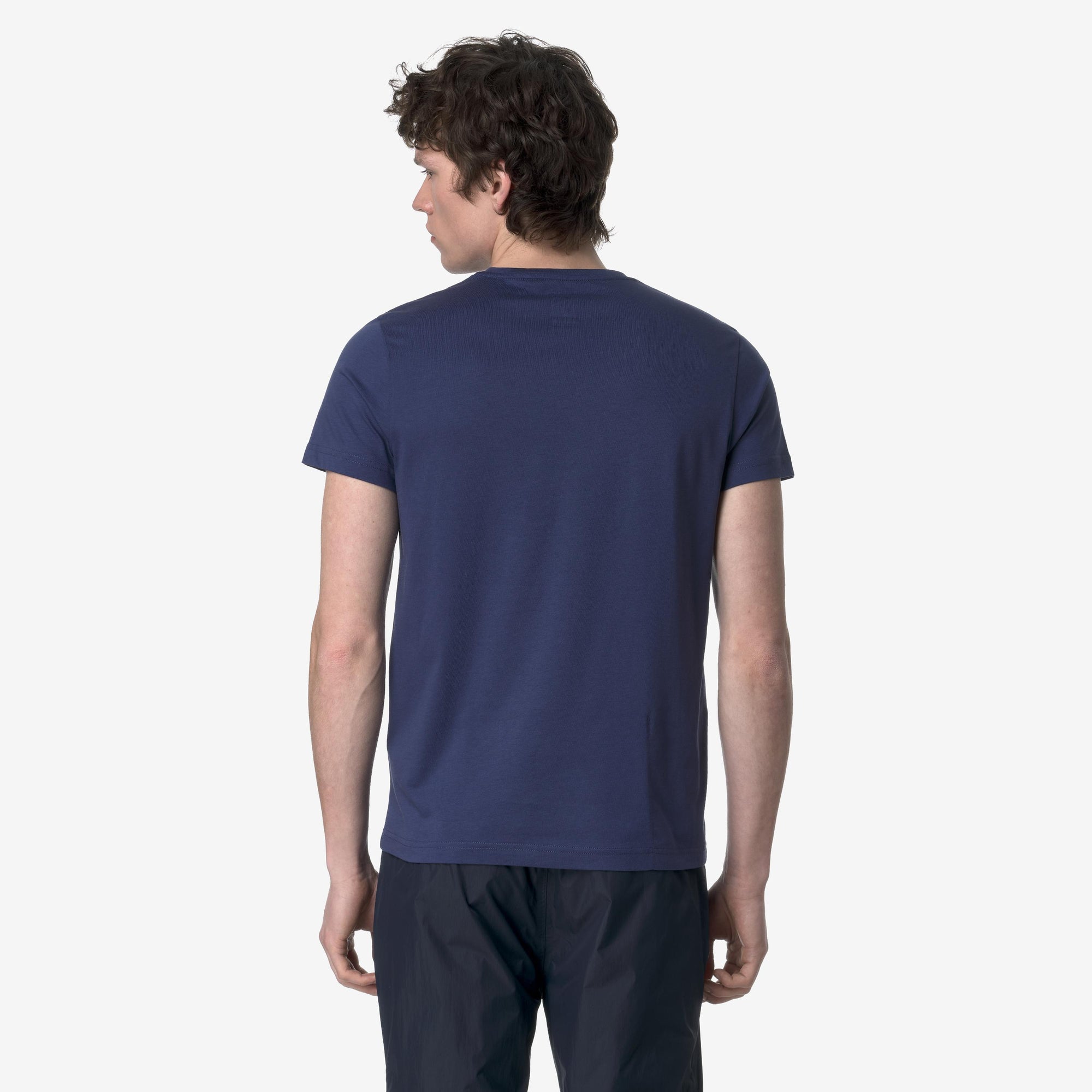 T-shirt unisex blu in cotone  con logo K007JE0 867 K-WAY 
