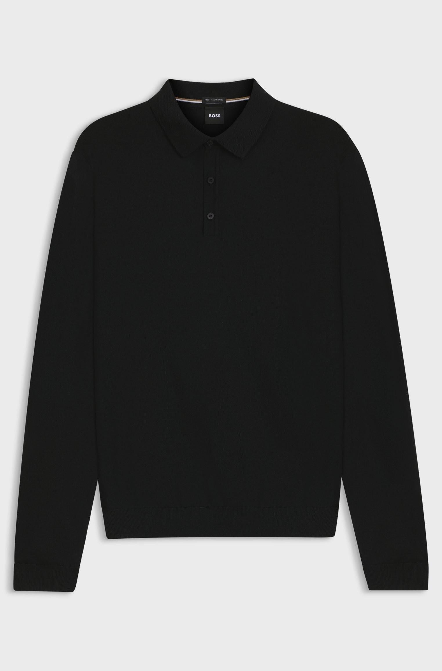 Polo regular fit in maglia di lana vergine 50476355 001 BOSS 