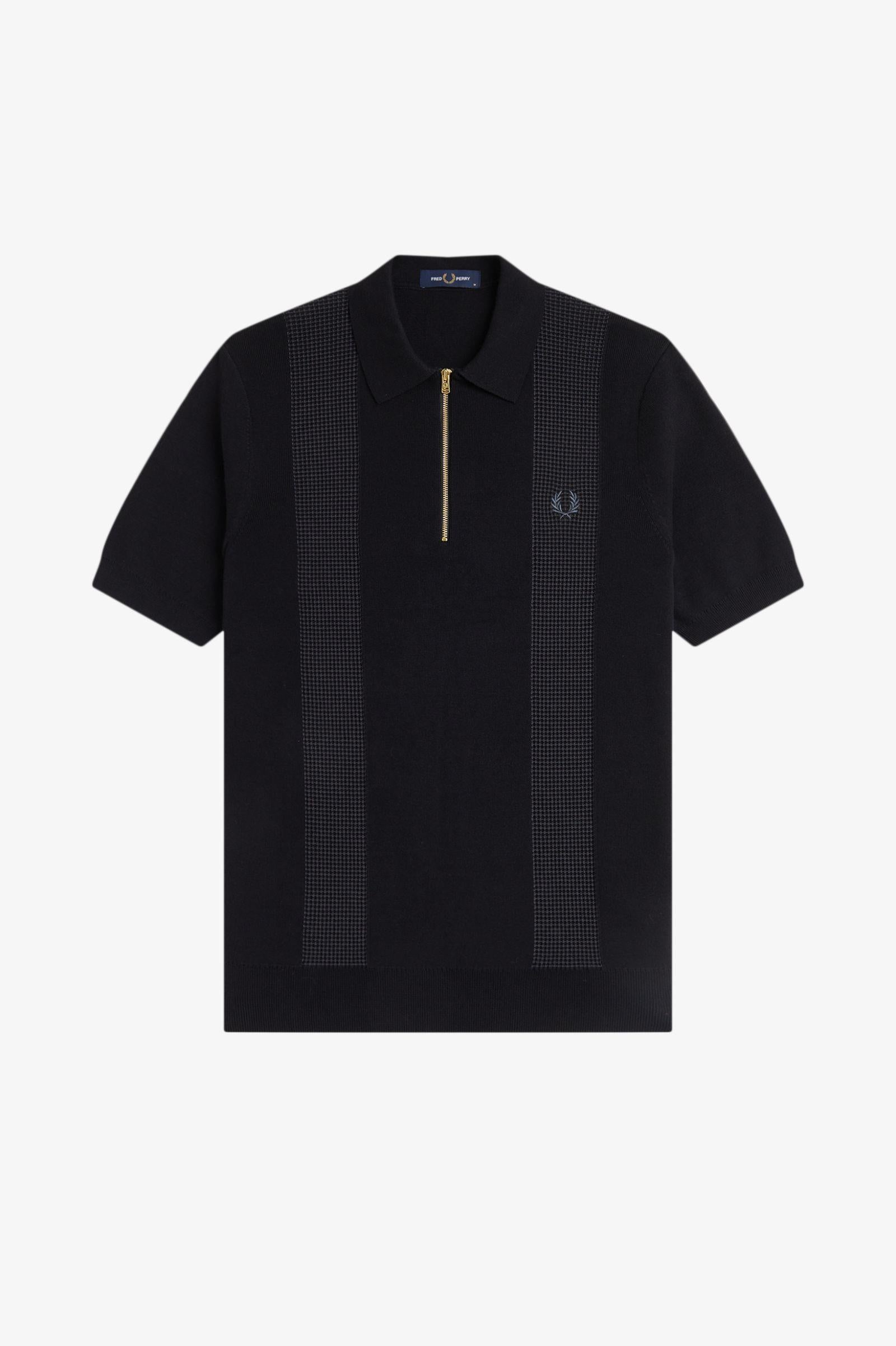 Polo In Maglia Con Inserto K231058 102 FRED PERRY 