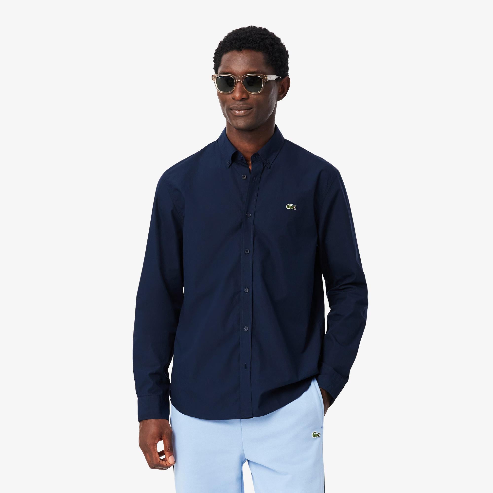 Camicia regular fit in popeline elasticizzato CH2316 166 LACOSTE 