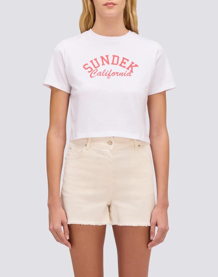 T-shirt cropped W748TEJS000 00601 SUNDEK 