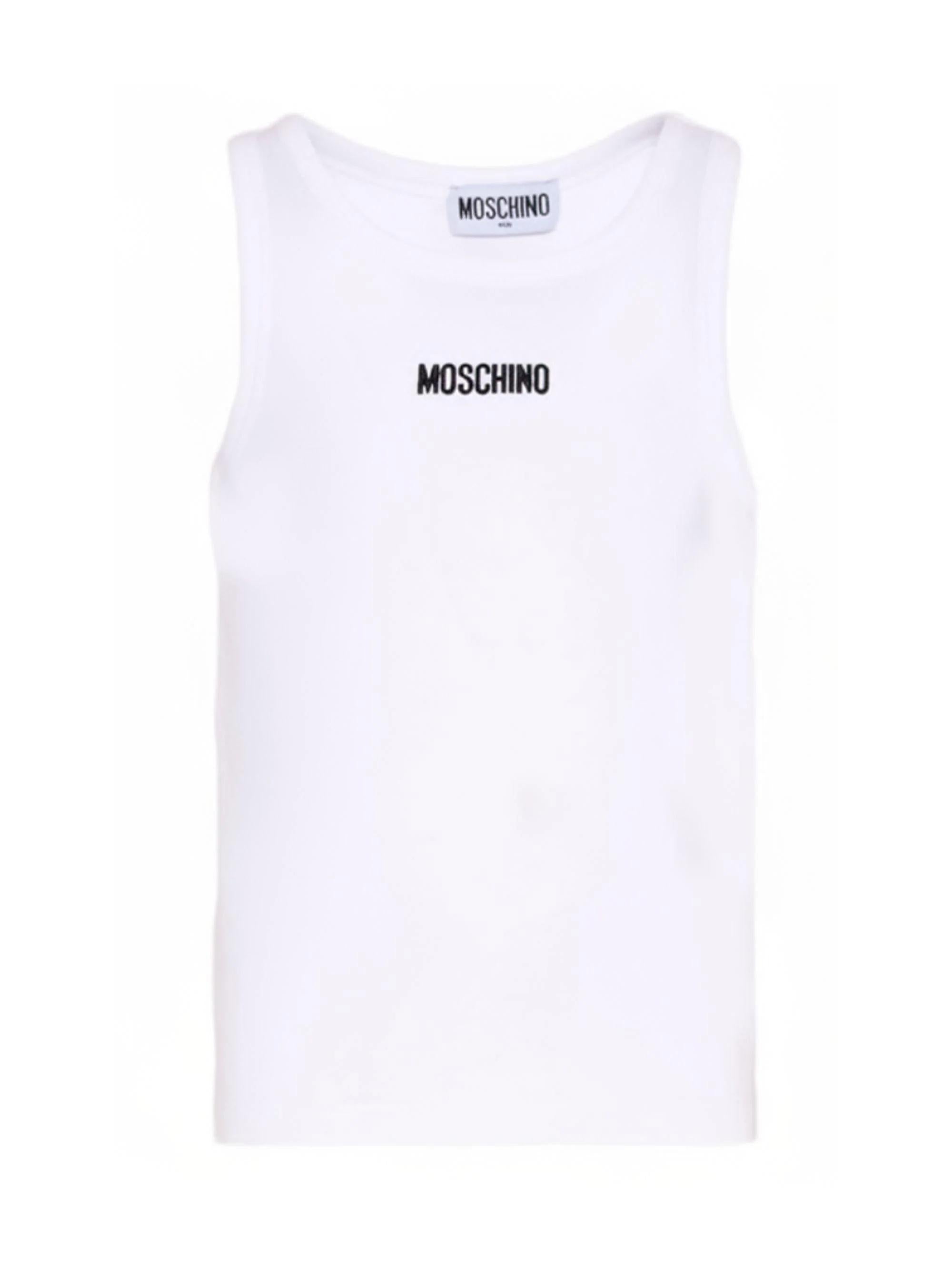 Canotta con logo sul davanti HAM06MLBA39 10101A MOSCHINO KID 
