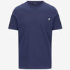 T-Shirt in Cotone Slim Fit Uomo blu cobalto con Taschino
