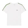 T-shirt in cotone con striscia e logo