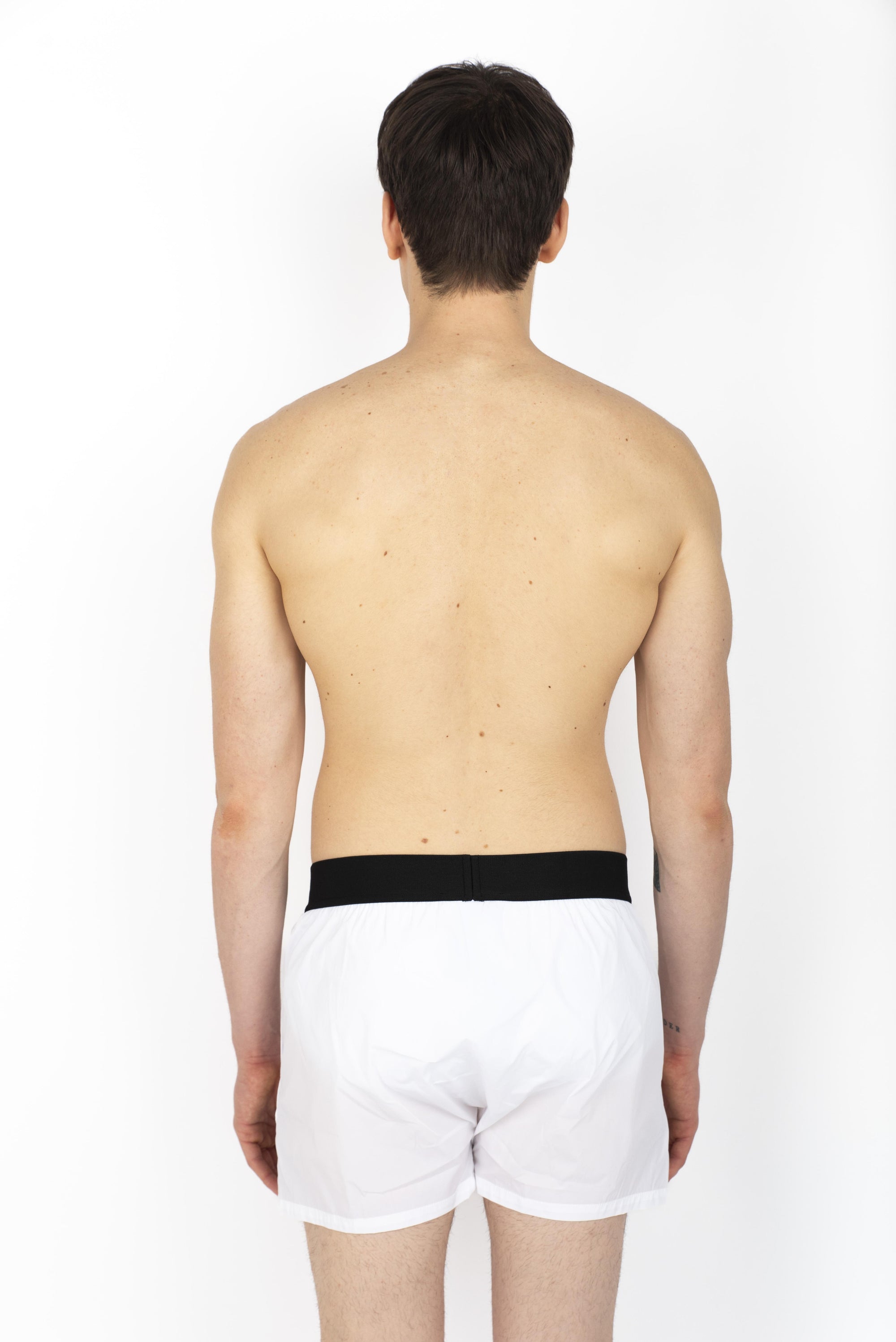 Swim boxer midi bianco con logo Icon nero  D7B646260 100 DSQUARED BEACHWEAR 
