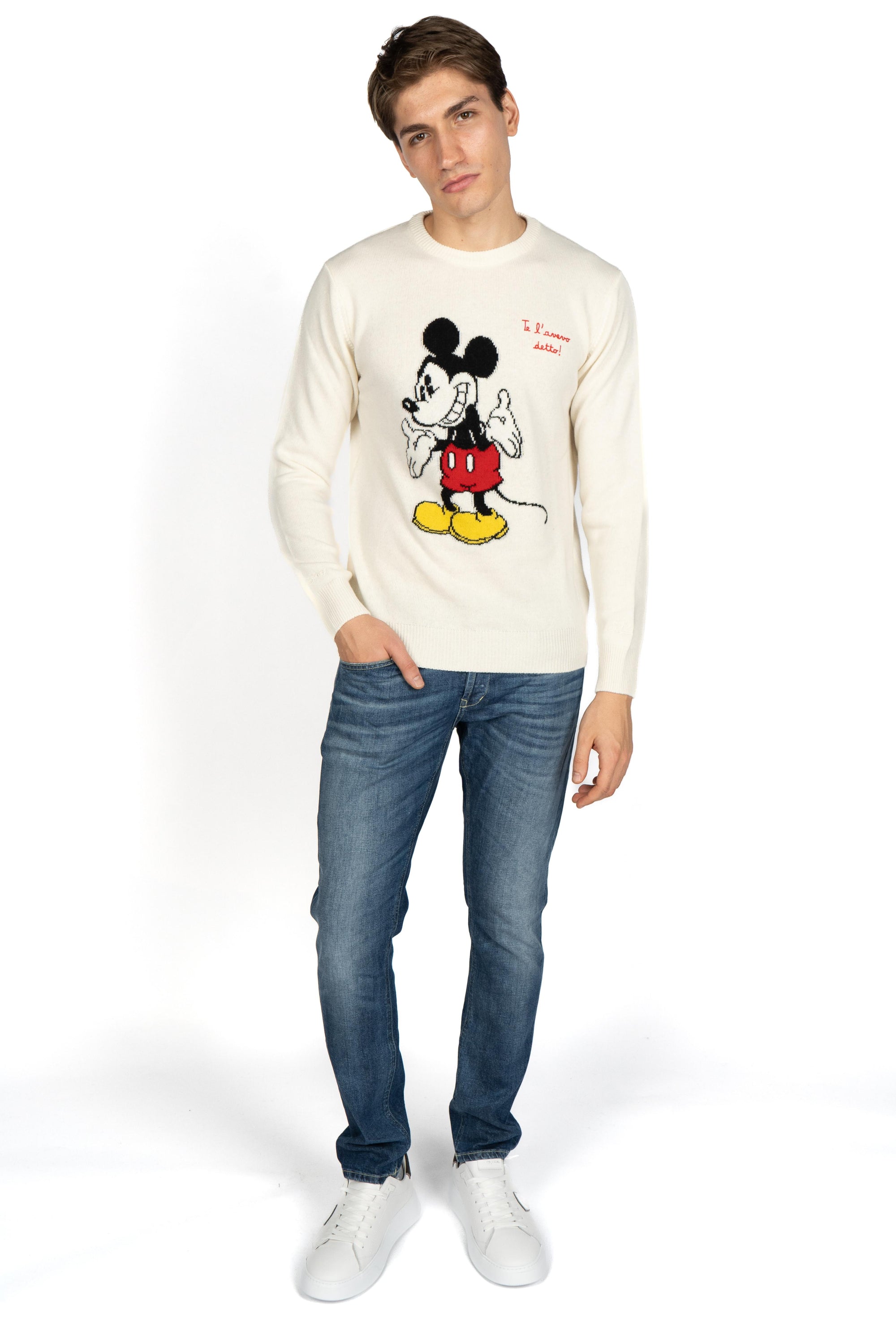 Maglione in misto cashmere Heron Mickey Mouse HER0001 00411I MC2 SAINT BARTH 