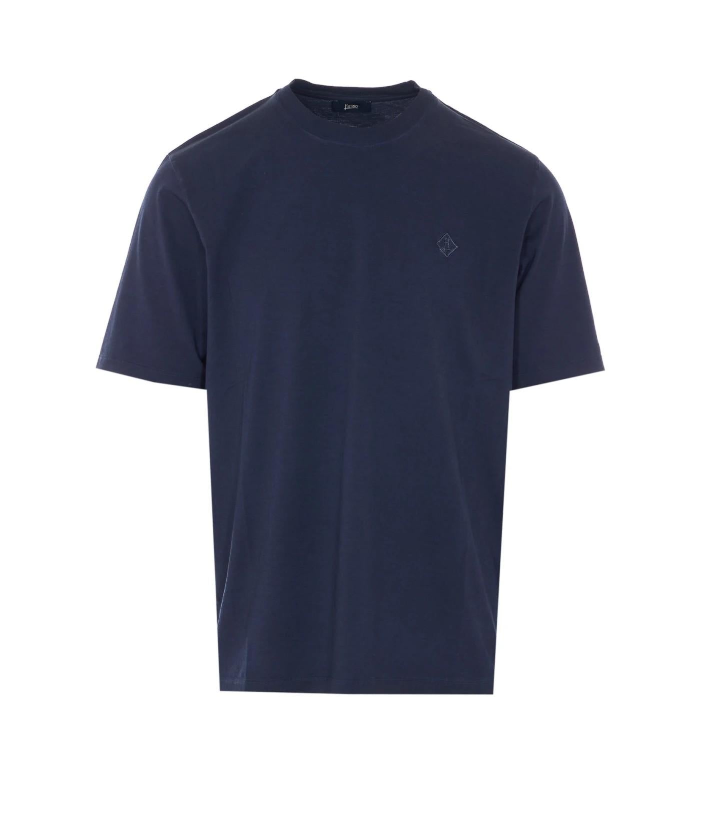 T-shirt girocollo blu JG000272U52130 9200 HERNO 