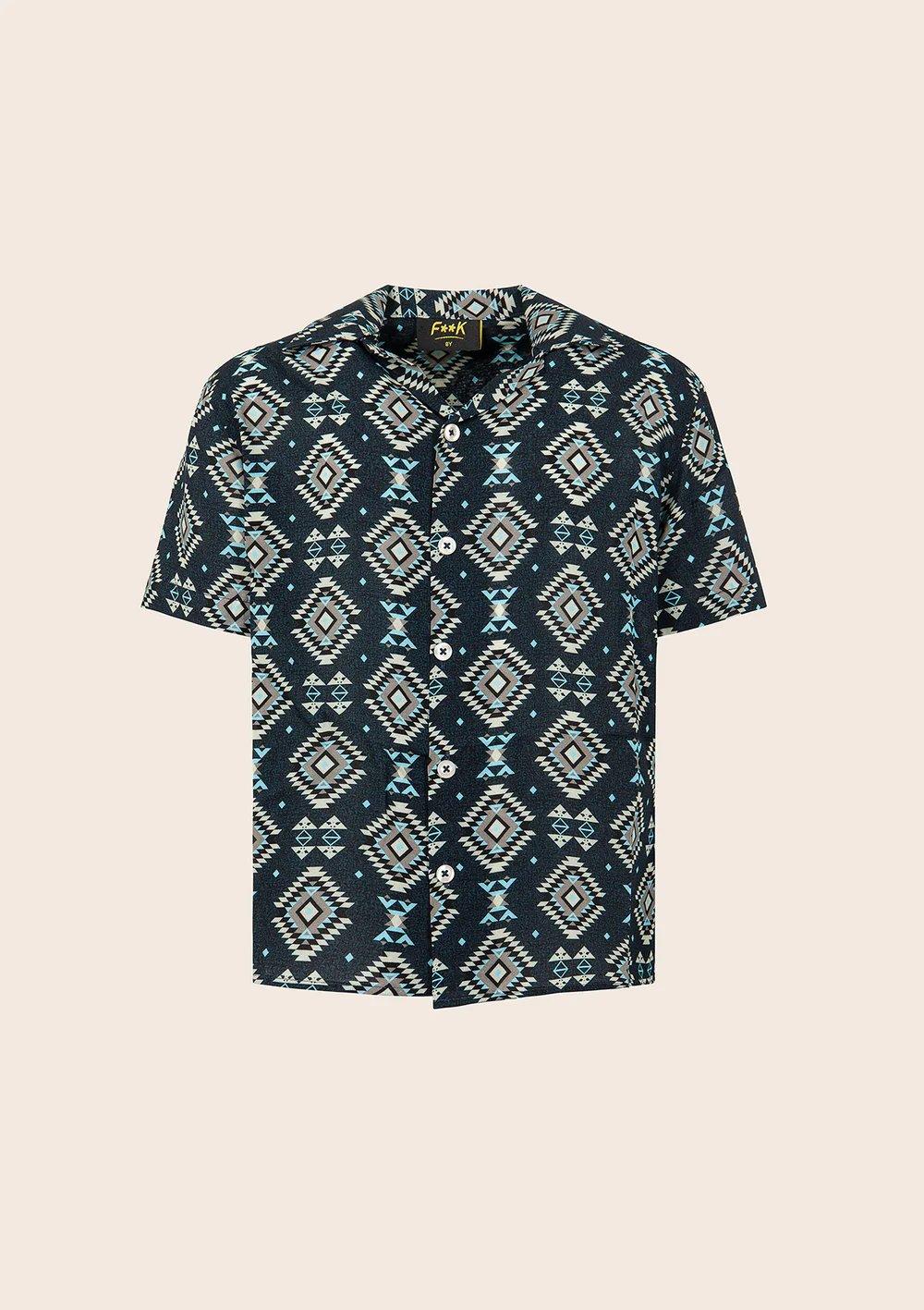 Camicia Bambino Fantasia nera J02CA60X 05 F**K 