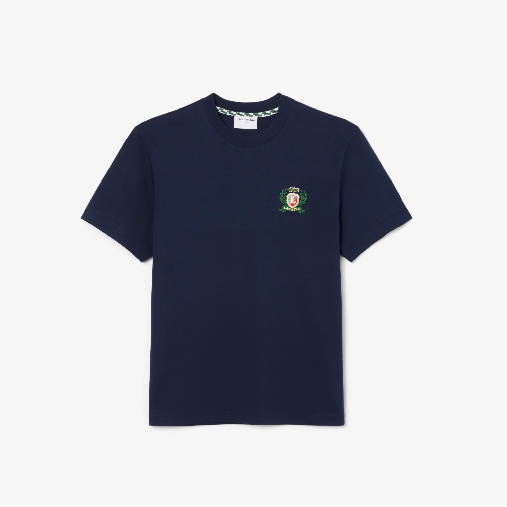T-shirt in jersey di cotone ricamata TH0027 166 LACOSTE 