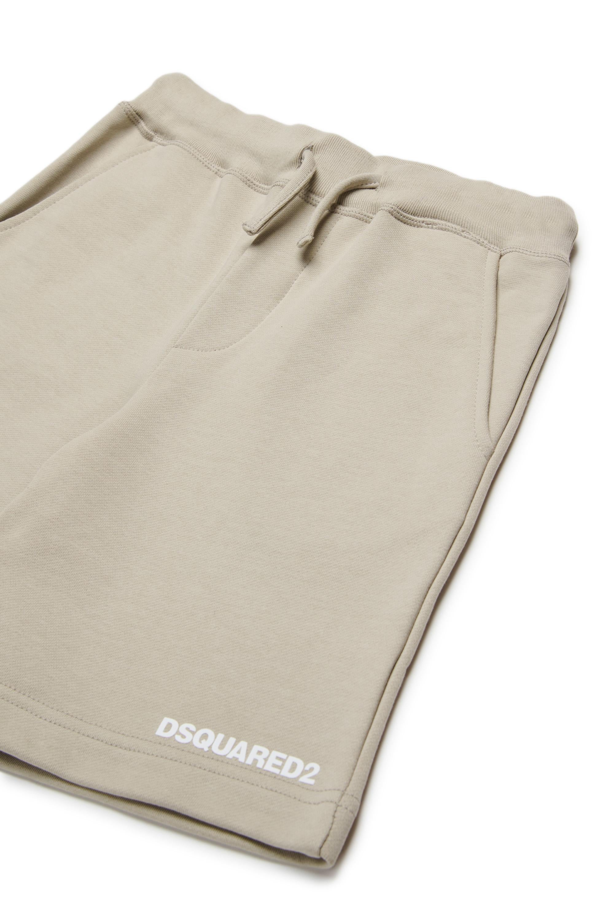 D2Kids Junior Drawstring Logo Shorts Beige DQ2738D0094 DQ717 DSQUARED2 