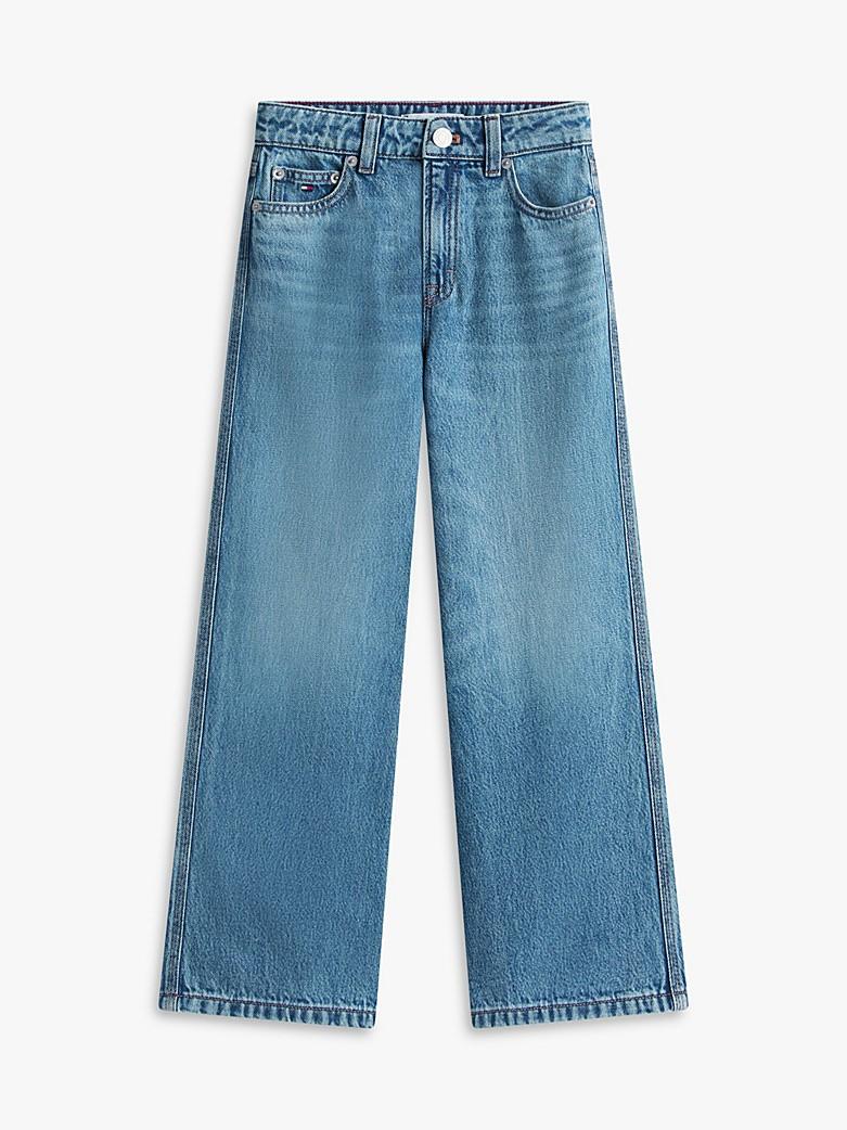 Jeans mabel larghi a vita alta con baffature KG0KG09186T 1A4 TOMMY HILFIGER 