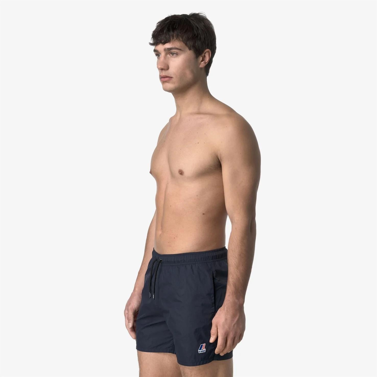 Costume da bagno da uomo ripiegabile blu con slip in rete K31357W K89 K-WAY 