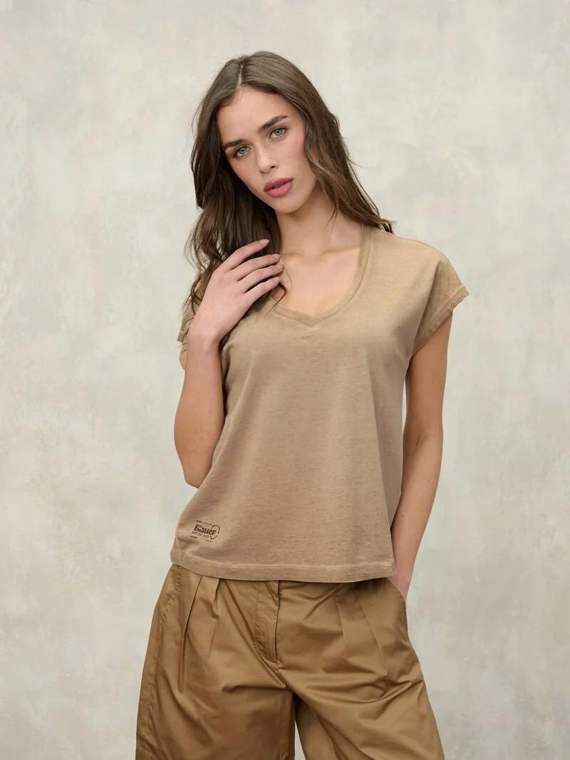 T-shirt sfumata Marlowe 26SBLDH02425 340 BLAUER 