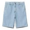 Single Knee Short blu heavy stone bleached