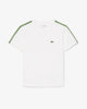 Cotton T-shirt with stripe and logo