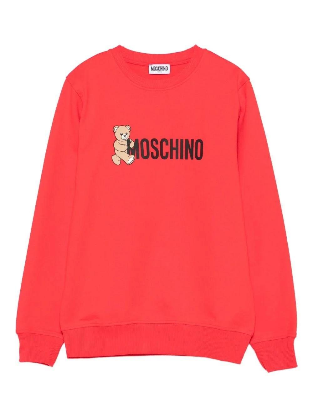 Felpa con stampa Teddy Bear HPF08VLCA83 50109A MOSCHINO KID 