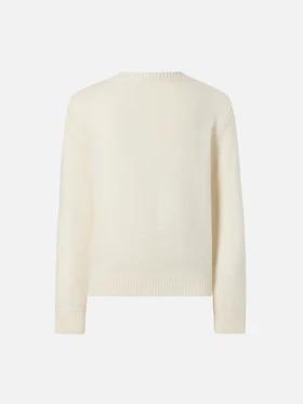 Girocollo Princess in misto cashmere con jacquard Piccola Peste PRC0001 01976I MC2 SAINT BARTH 