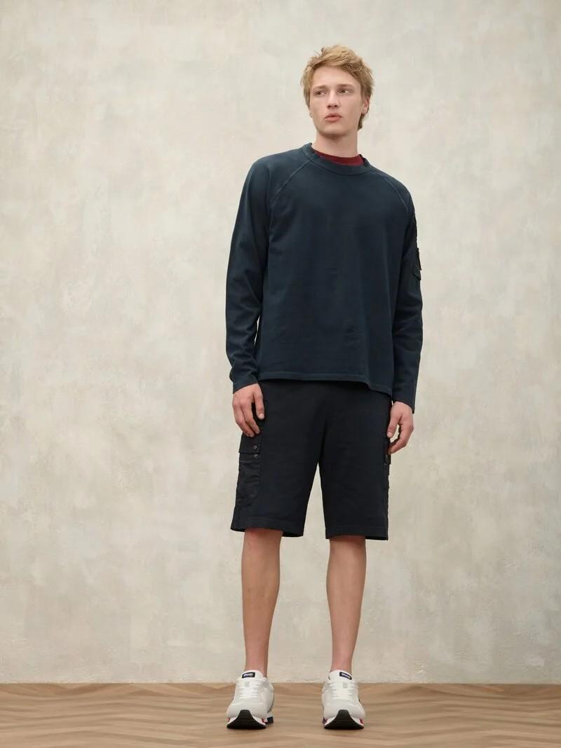 T-shirt manica lunga elmontys 26SBLUH01476 895 BLAUER 