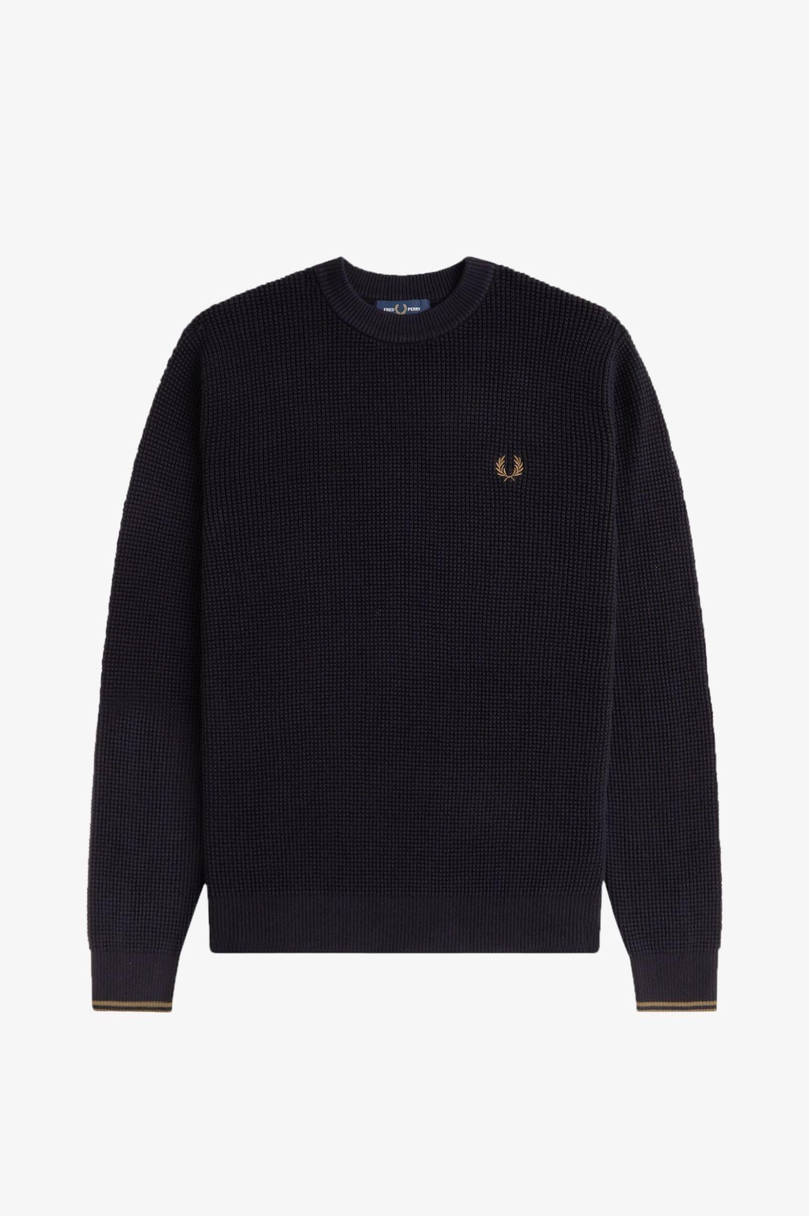 Maglione Con Lavorazione Goffrata K650755 102 FRED PERRY 