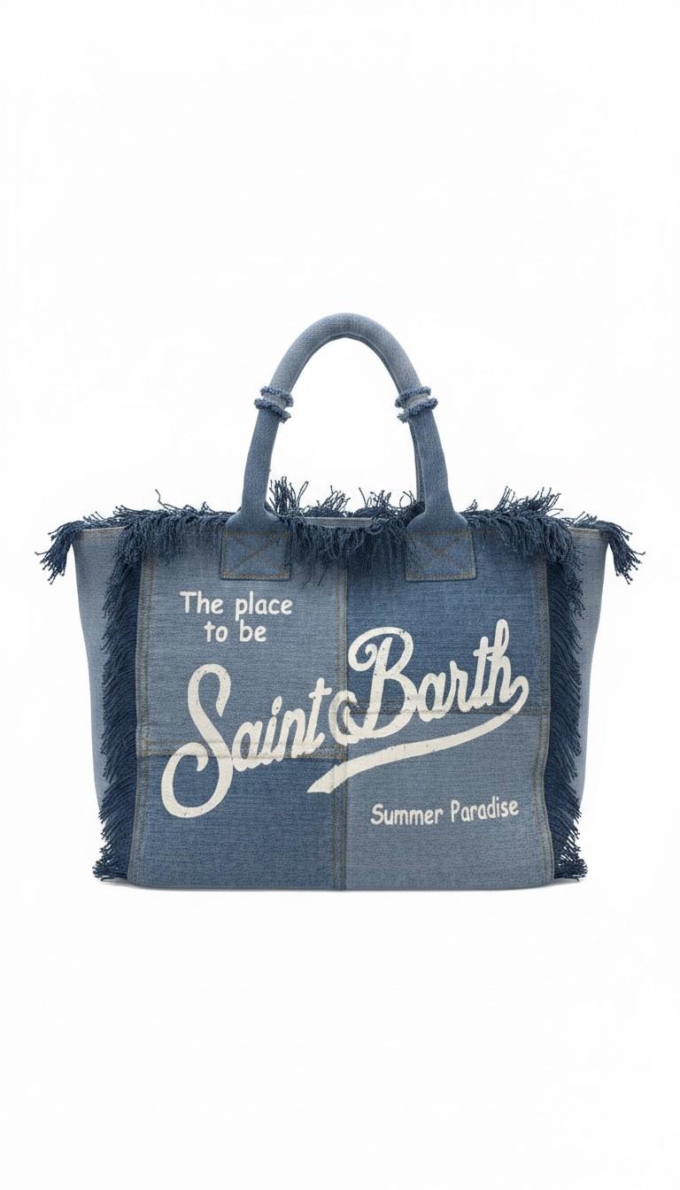 Borsa Vanity in denim patchwork VANI001 00402L MC2 SAINT BARTH 