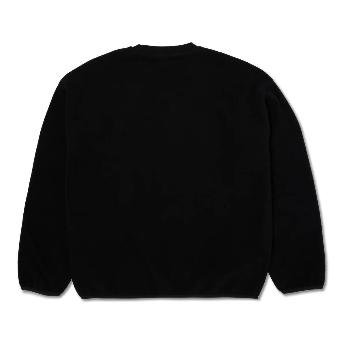 H Dot Polar Fleece Crewneck Sweatshirt FL00247 BLACK HUF 