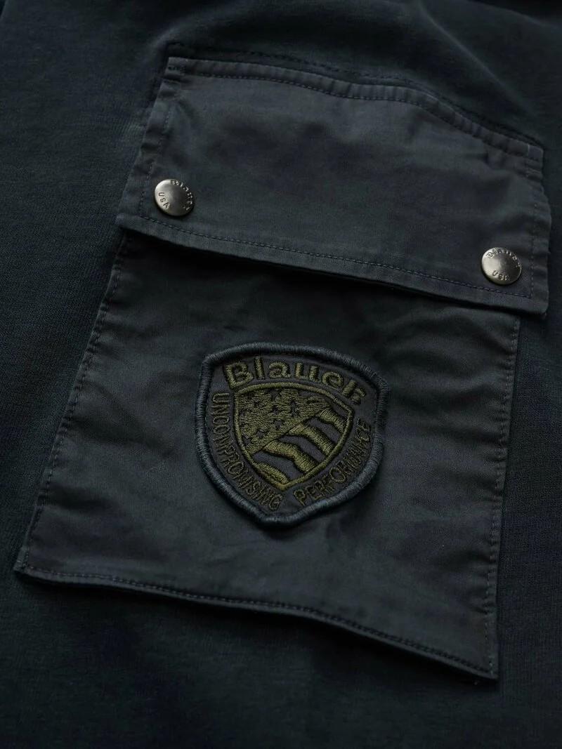 T-shirt manica lunga elmontys 26SBLUH01476 895 BLAUER 