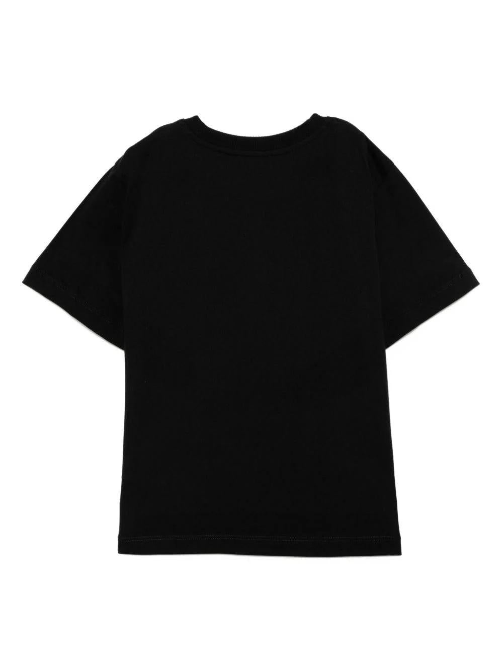 T-shirt con stampa grafica HQM05GLAA10 60100A MOSCHINO KID 