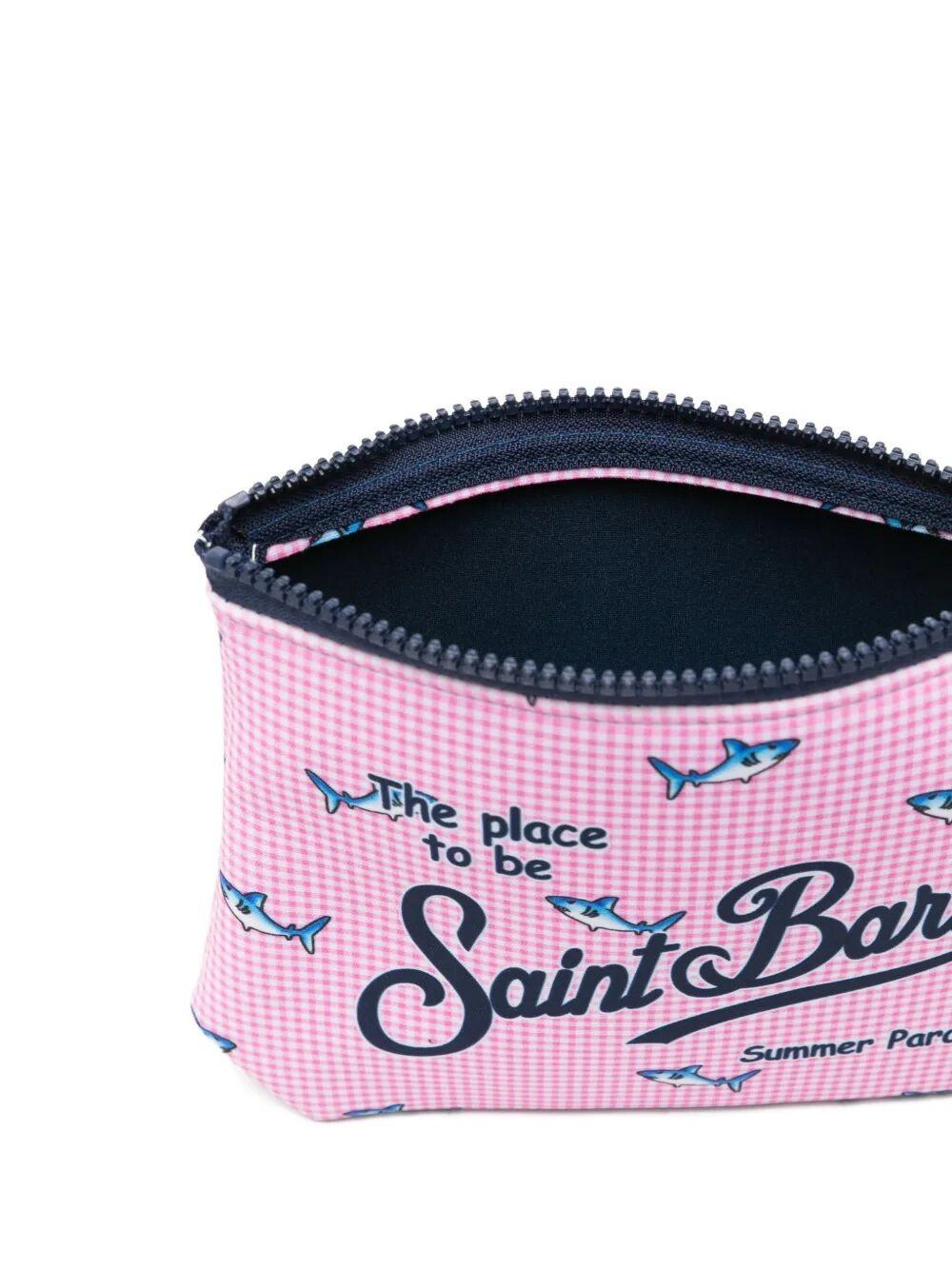 Pochette Aline in scusa rosa con fanatsia squali ALIN001 01059L MC2 SAINT BARTH 