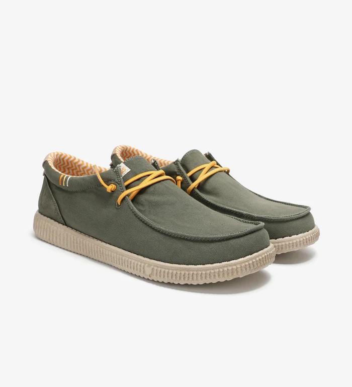 Scarpa in cotone e camoscio WP150LEDRO 14 PITAS 