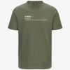 T-shirt casual da uomo verde  in cotone con stampa