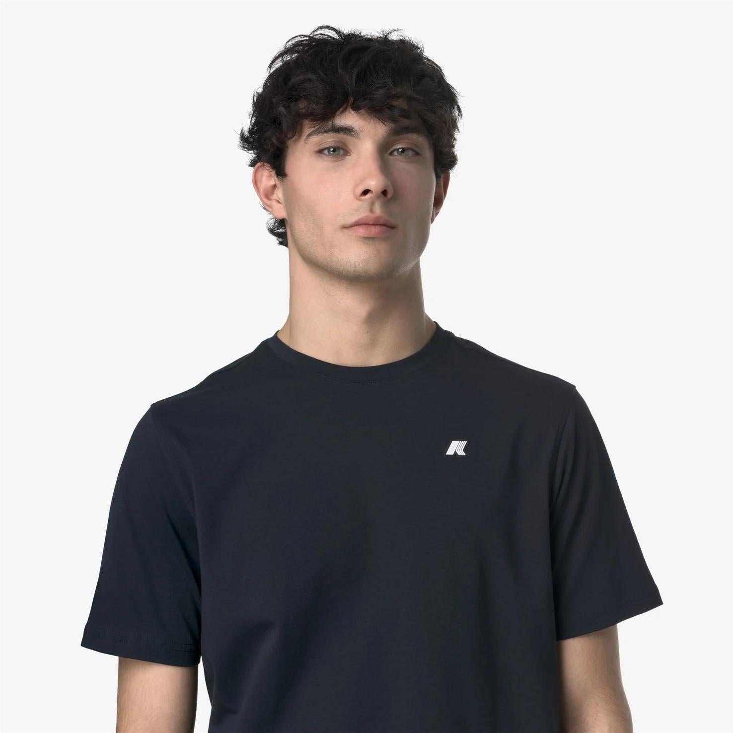 T-Shirt in Cotone Slim Fit Uomo blu K7125UW K89 K-WAY 