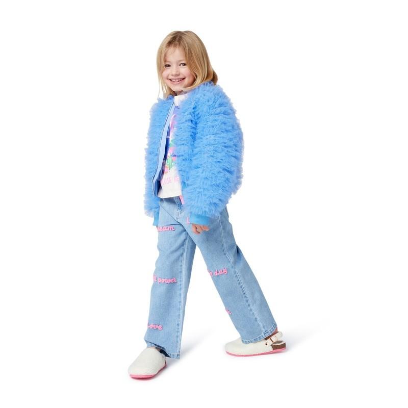 Pantaloni in denim ricamato U21591 Z18A BILLIEBLUSH 