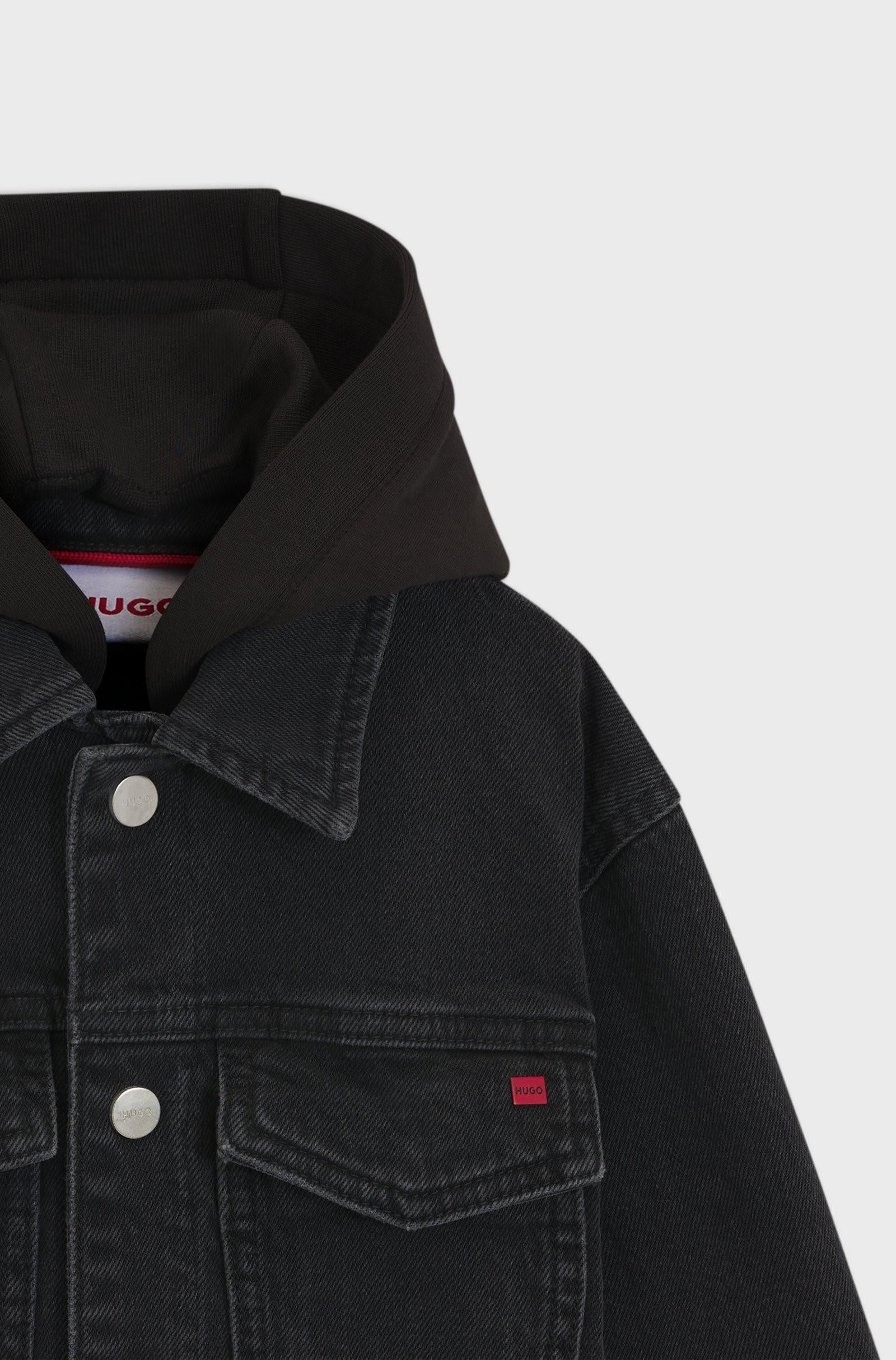 Giacca in denim con cappuccio in pile G00490 Z02 HUGO 