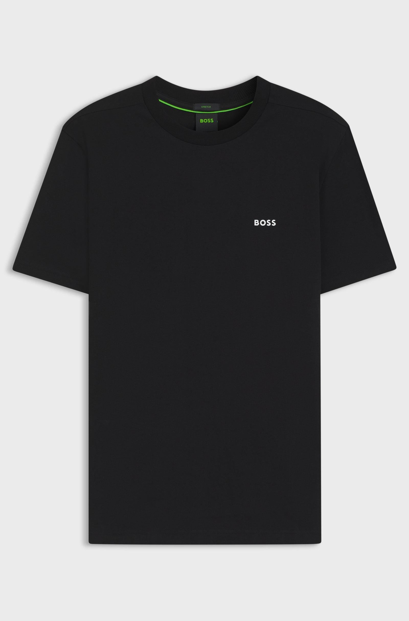 T-shirt in cotone elasticizzato con logo 50506373 001 BOSS 