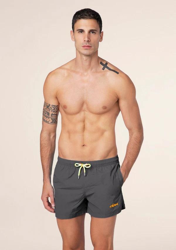 Costume da bagno stampato short fit M01BU05 GR F**K 