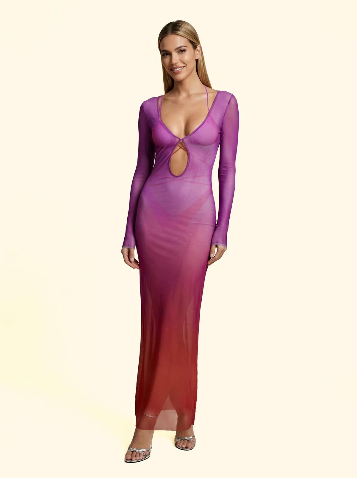 Vestito lungo donna fantasia FK26SW1858X 81 F**K 
