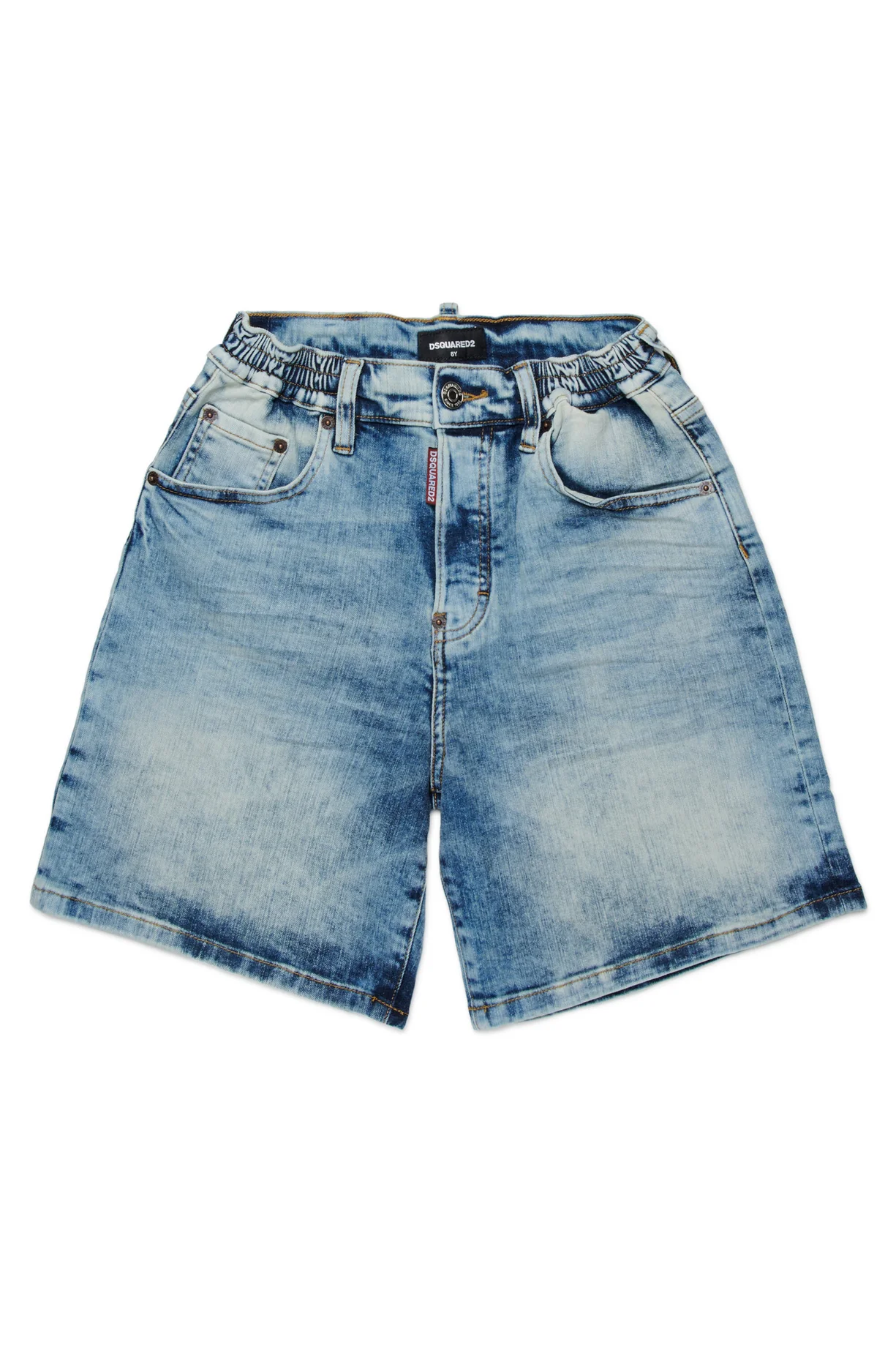 D2Kids Junior Marbled Effect Denim Shorts DQ2828D0AC2 DQ01 DSQUARED2 