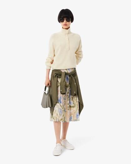 Maglione a collo alto in lana cardata AF4010 XFJ LACOSTE 