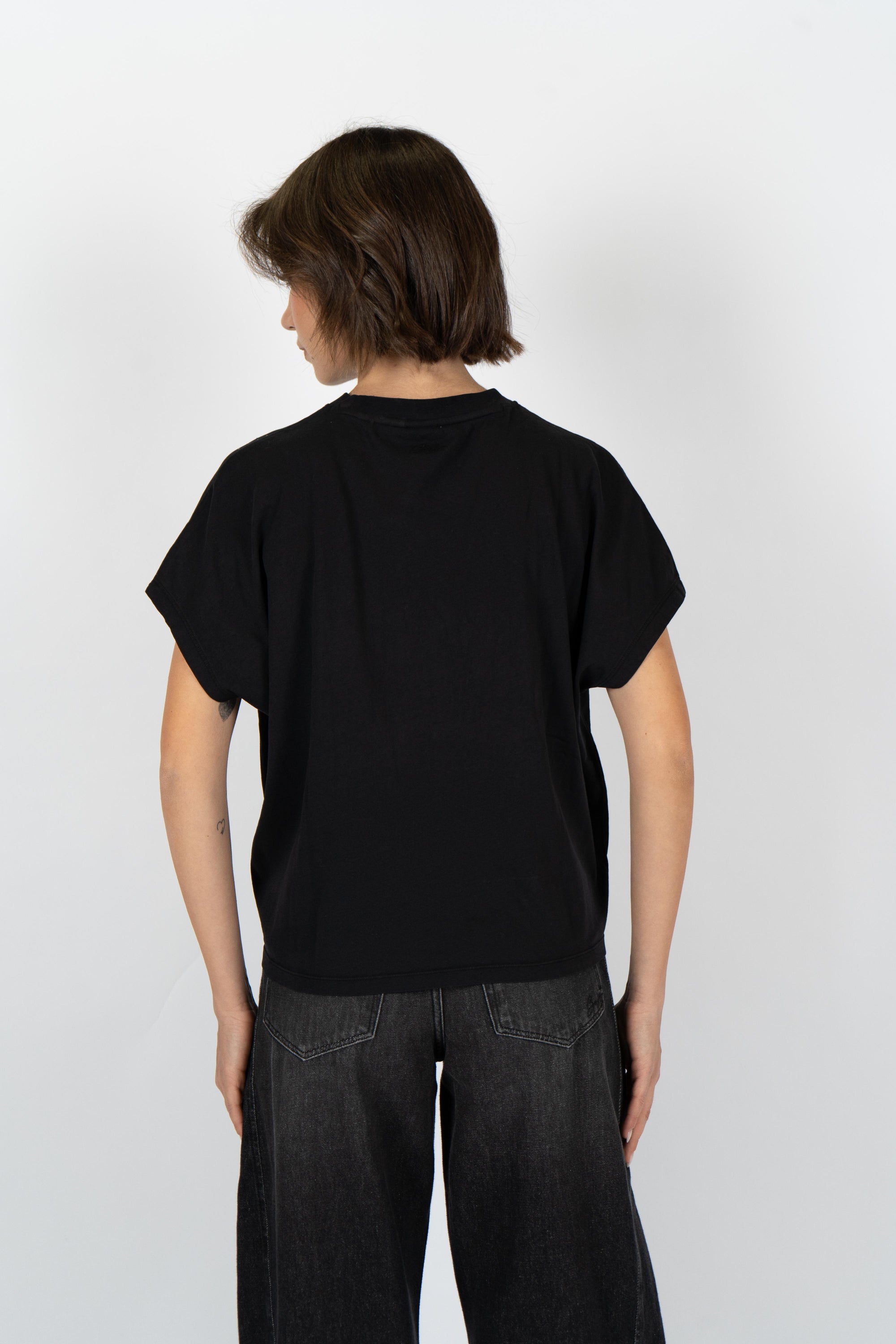 T-shirt con arte a cristallo in jersey di cotone 50547797 002 BOSS 