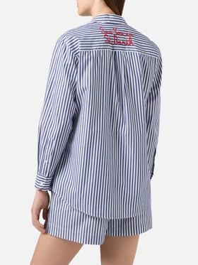 Camicia Brigitte con ricamo BRIG001 00801L MC2 SAINT BARTH 