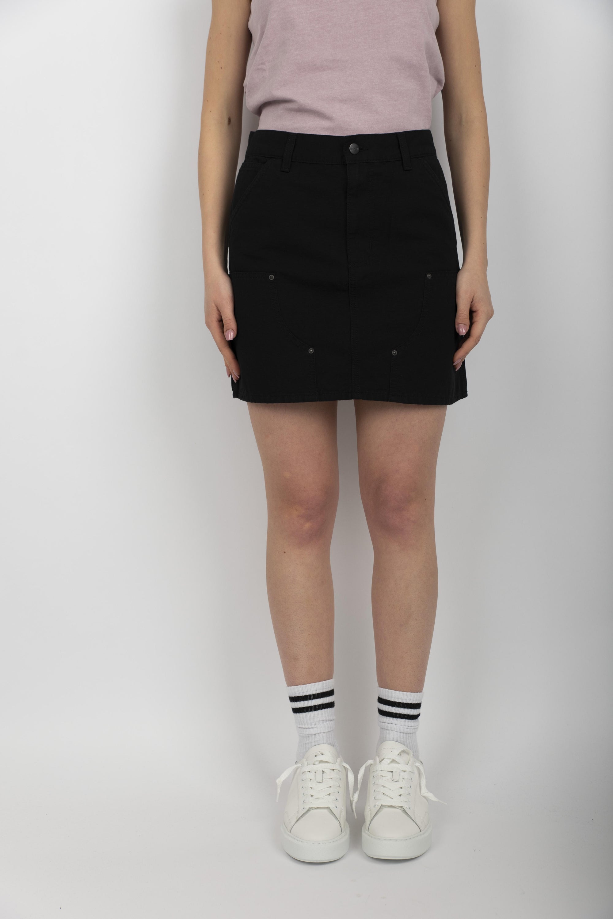 Gonna Women's Maeve Double Knee Skirt black stone washed  I034836 8906 CARHARTT WIP 