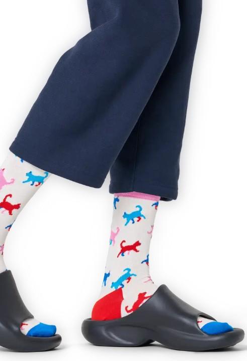 Kitten Love Sock P003672 WHITE HAPPY SOCKS 